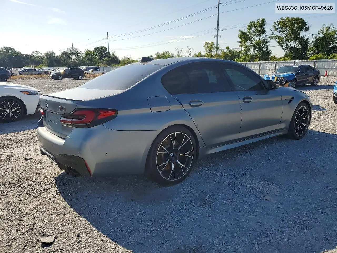 2021 BMW M5 VIN: WBS83CH05MCF49628 Lot: 60314106