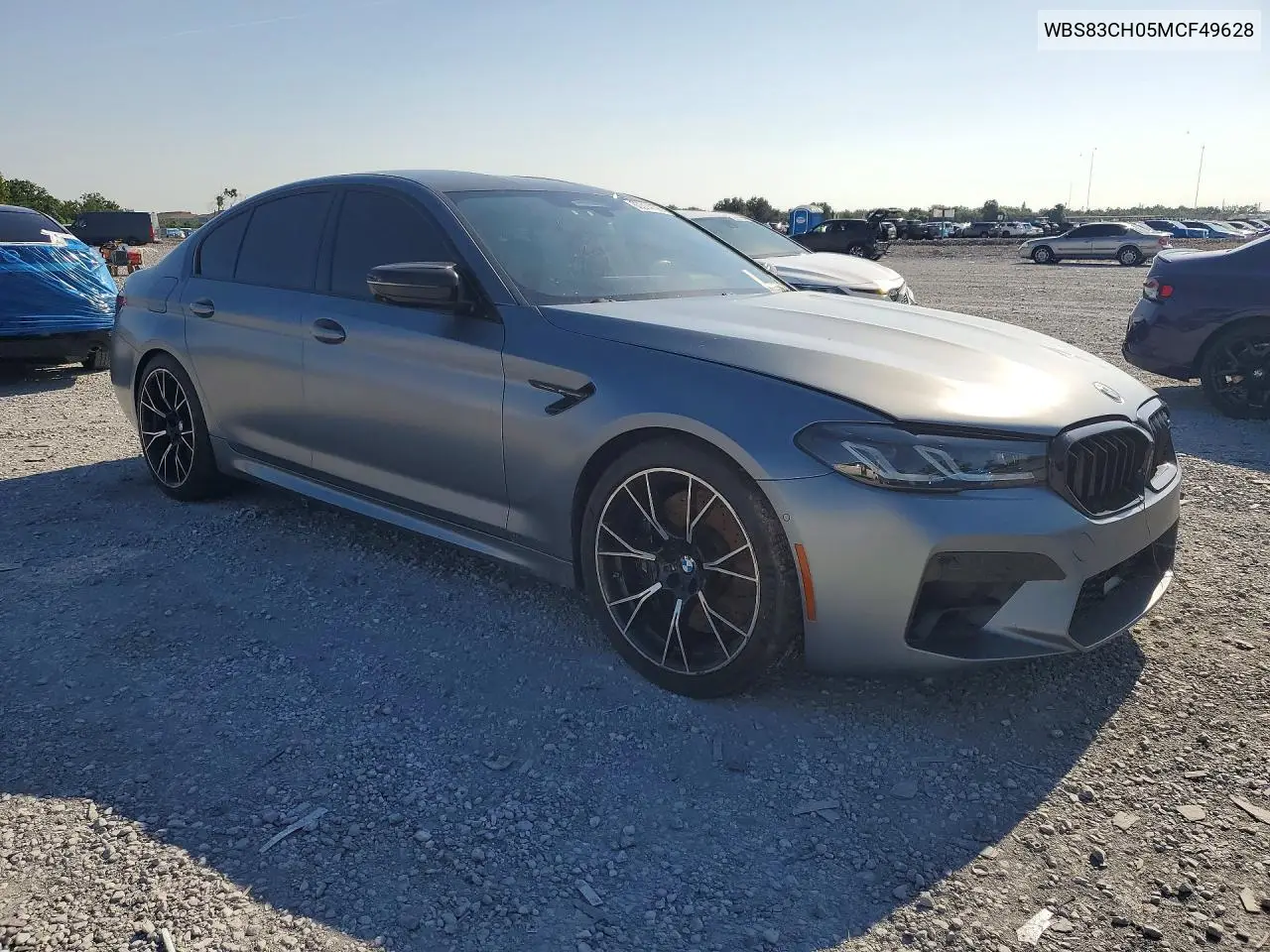 2021 BMW M5 VIN: WBS83CH05MCF49628 Lot: 60314106