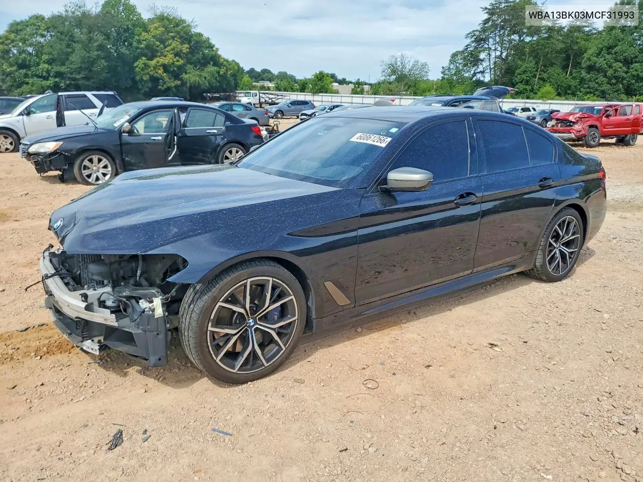 2021 BMW M550Xi VIN: WBA13BK03MCF31993 Lot: 60861266