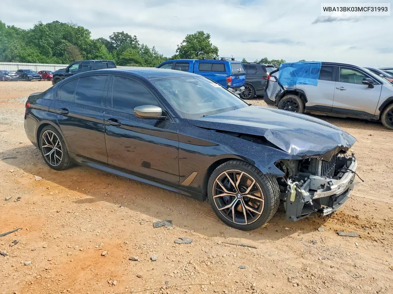 2021 BMW M550Xi VIN: WBA13BK03MCF31993 Lot: 60861266