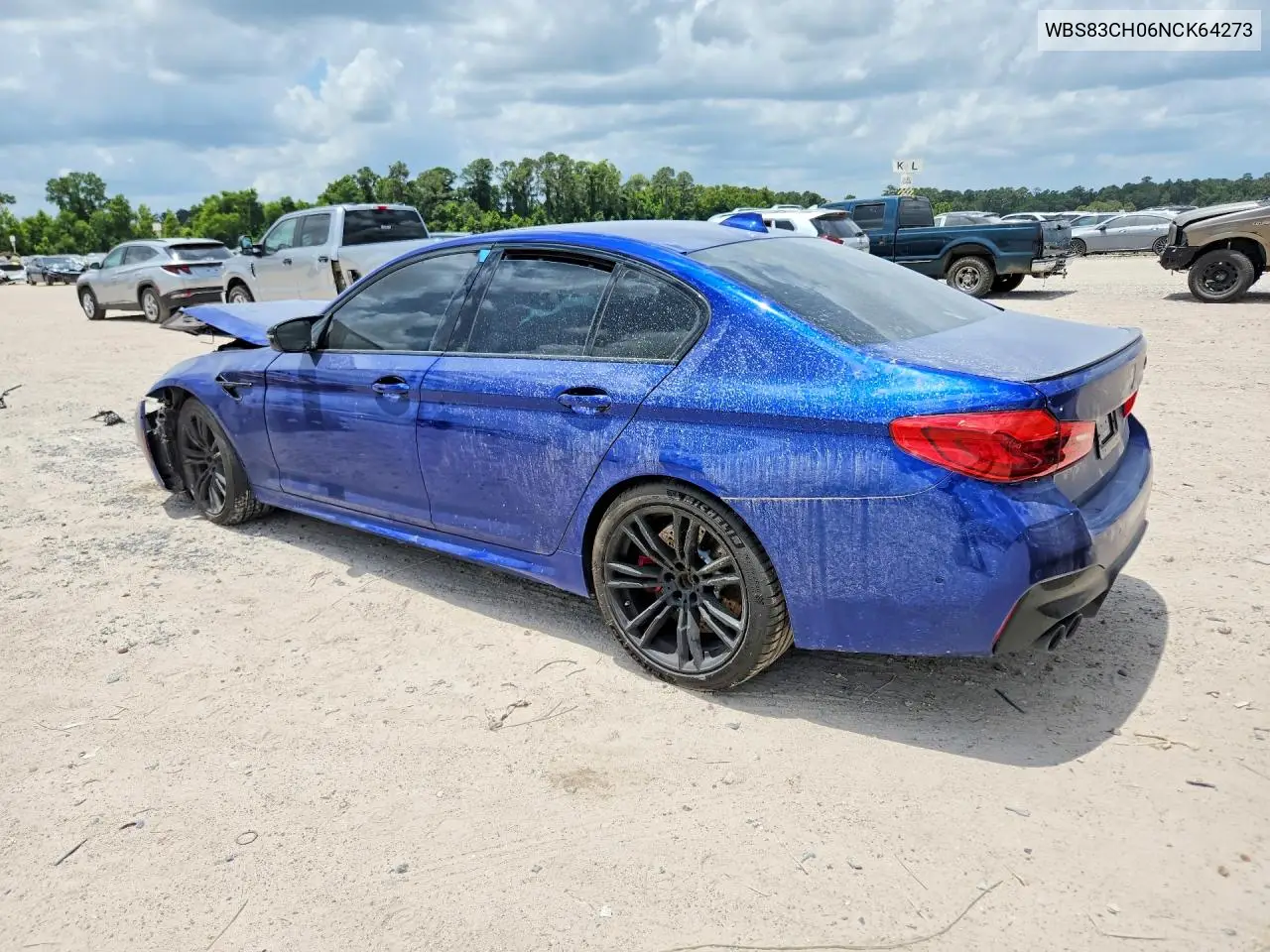 2022 BMW M5 VIN: WBS83CH06NCK64273 Lot: 59110646