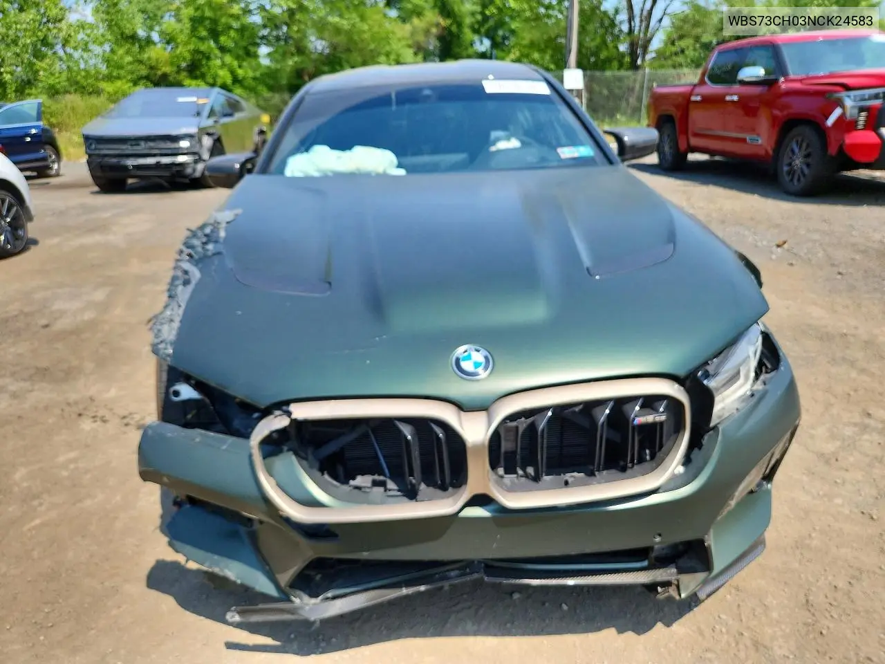2022 BMW M5 Cs VIN: WBS73CH03NCK24583 Lot: 59678166