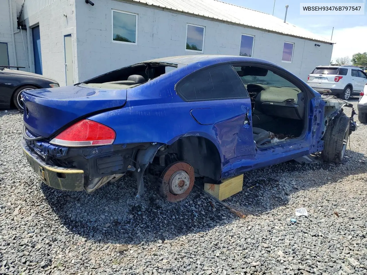 2006 BMW M6 VIN: WBSEH93476B797547 Lot: 55764266