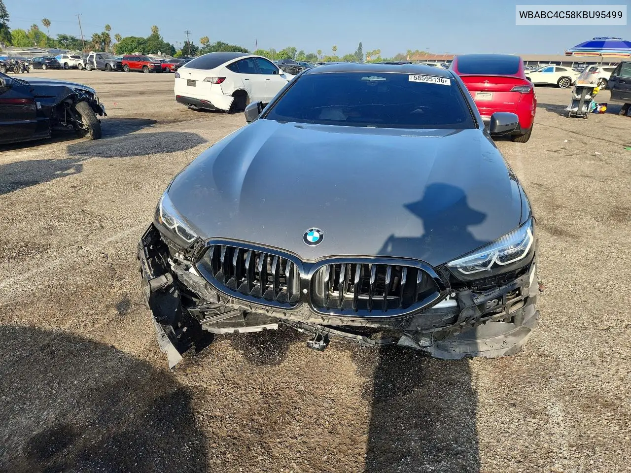 2019 BMW M850Xi VIN: WBABC4C58KBU95499 Lot: 58595136