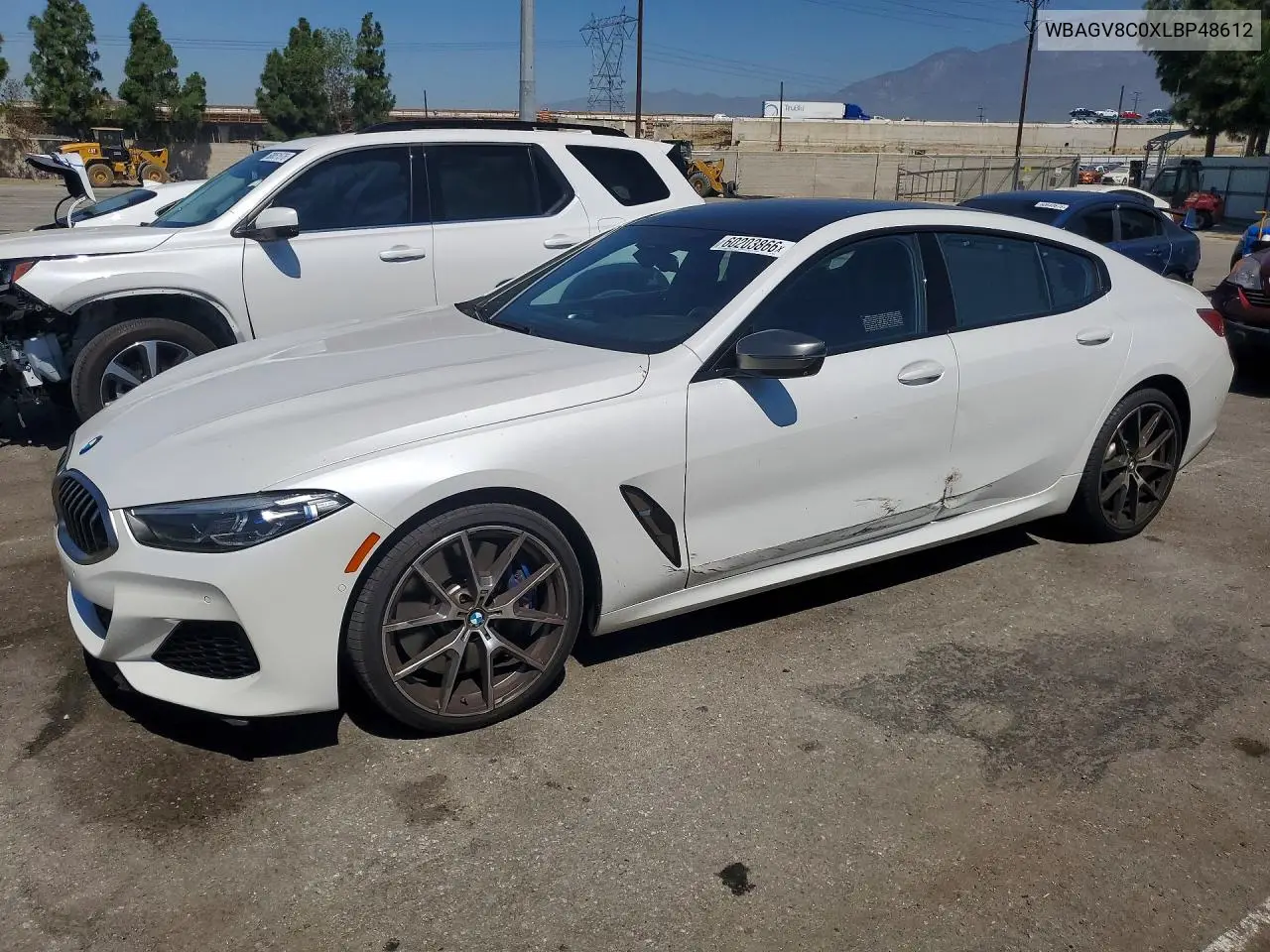 2020 BMW M850Xi VIN: WBAGV8C0XLBP48612 Lot: 60203866