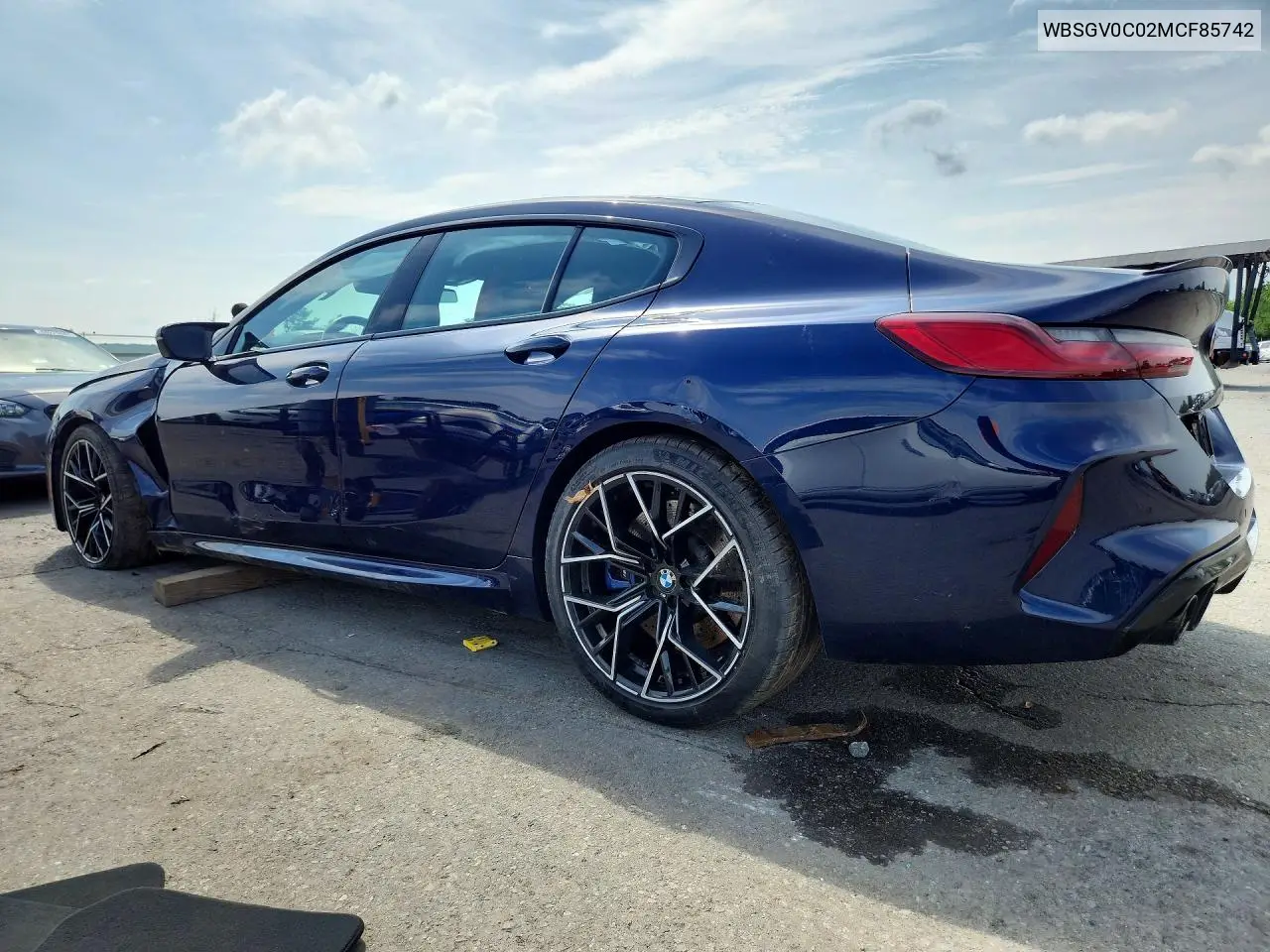 2021 BMW M8 VIN: WBSGV0C02MCF85742 Lot: 60766076