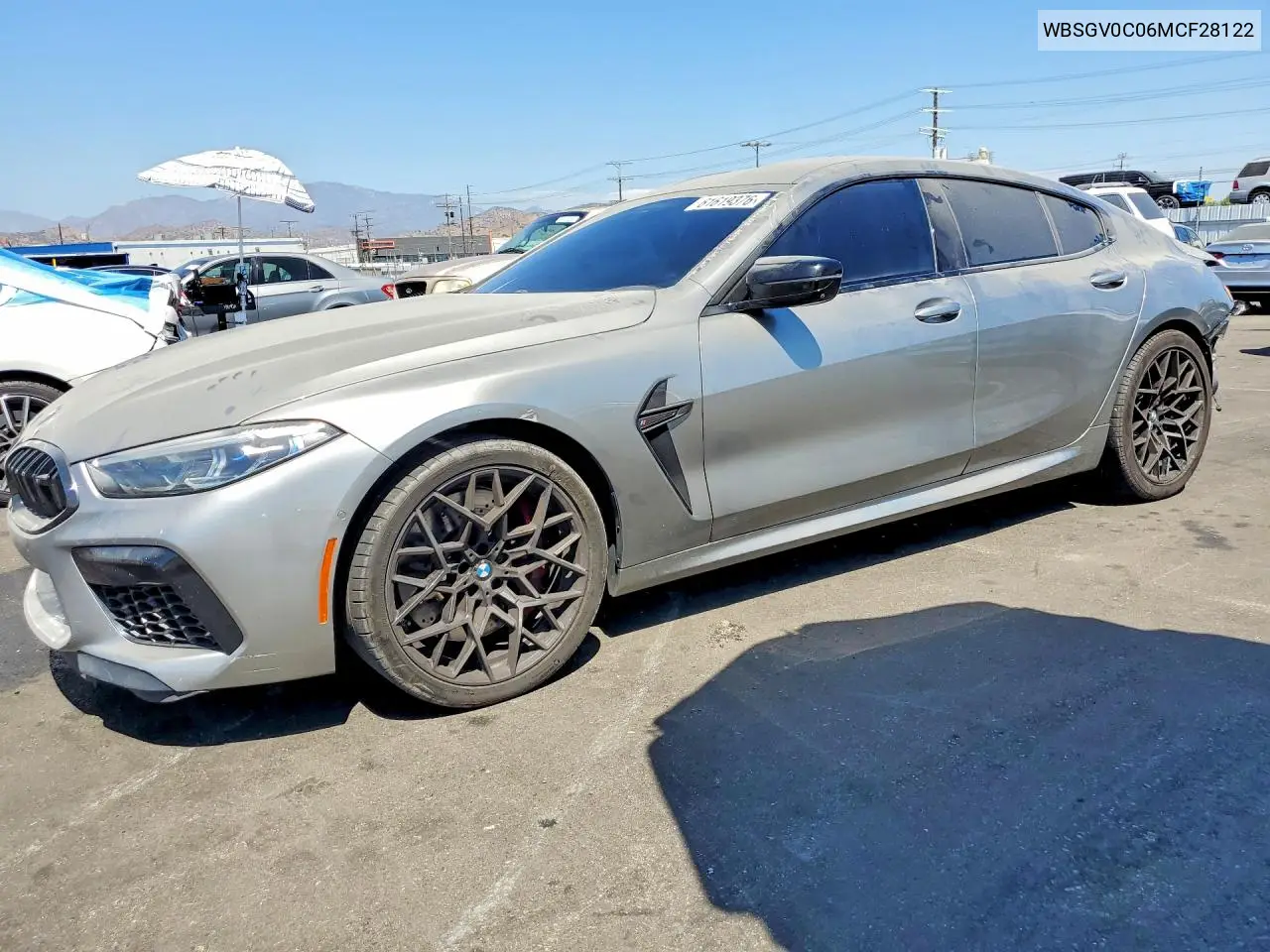 2021 BMW M8 VIN: WBSGV0C06MCF28122 Lot: 61619376