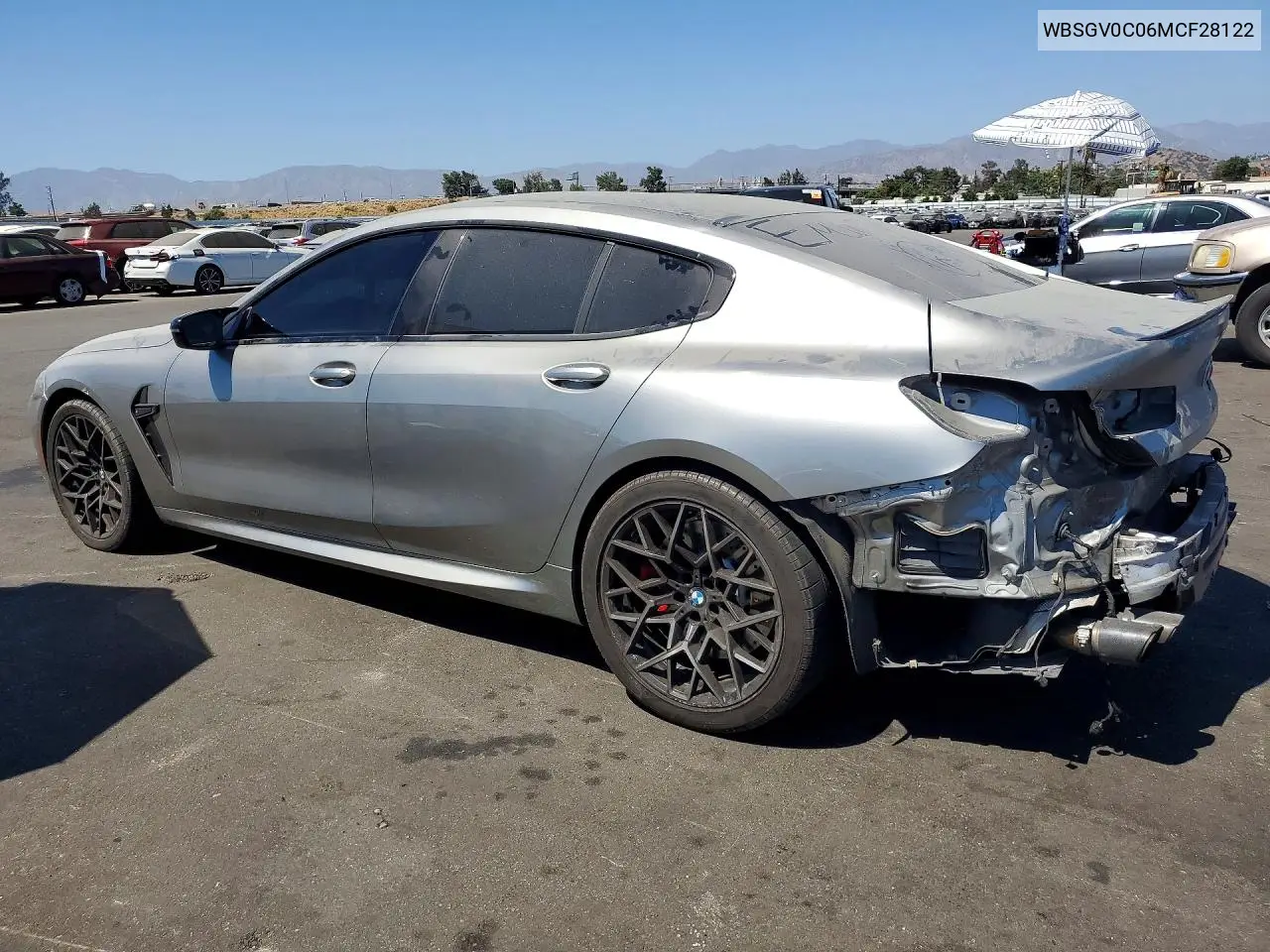 2021 BMW M8 VIN: WBSGV0C06MCF28122 Lot: 61619376