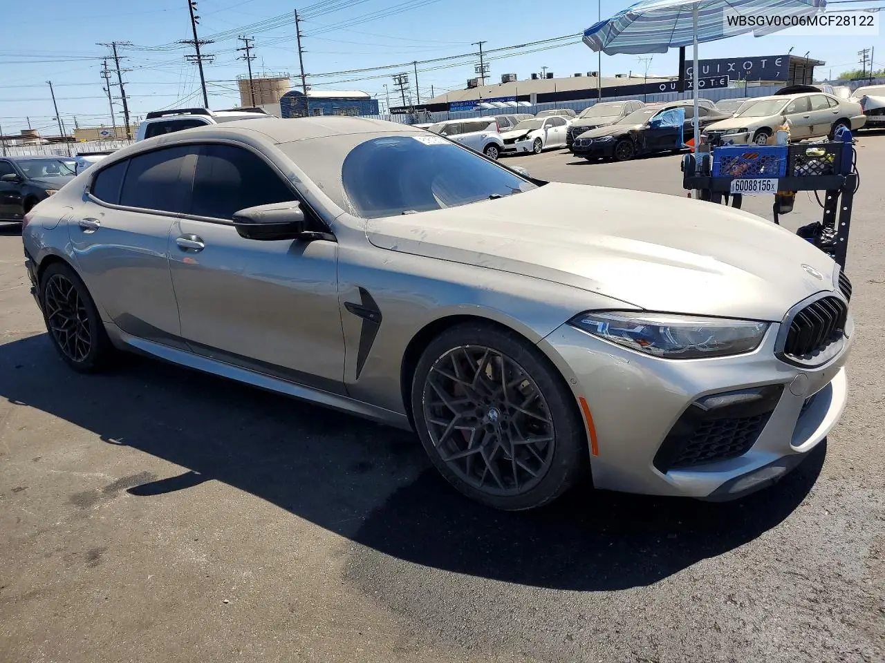 2021 BMW M8 VIN: WBSGV0C06MCF28122 Lot: 61619376