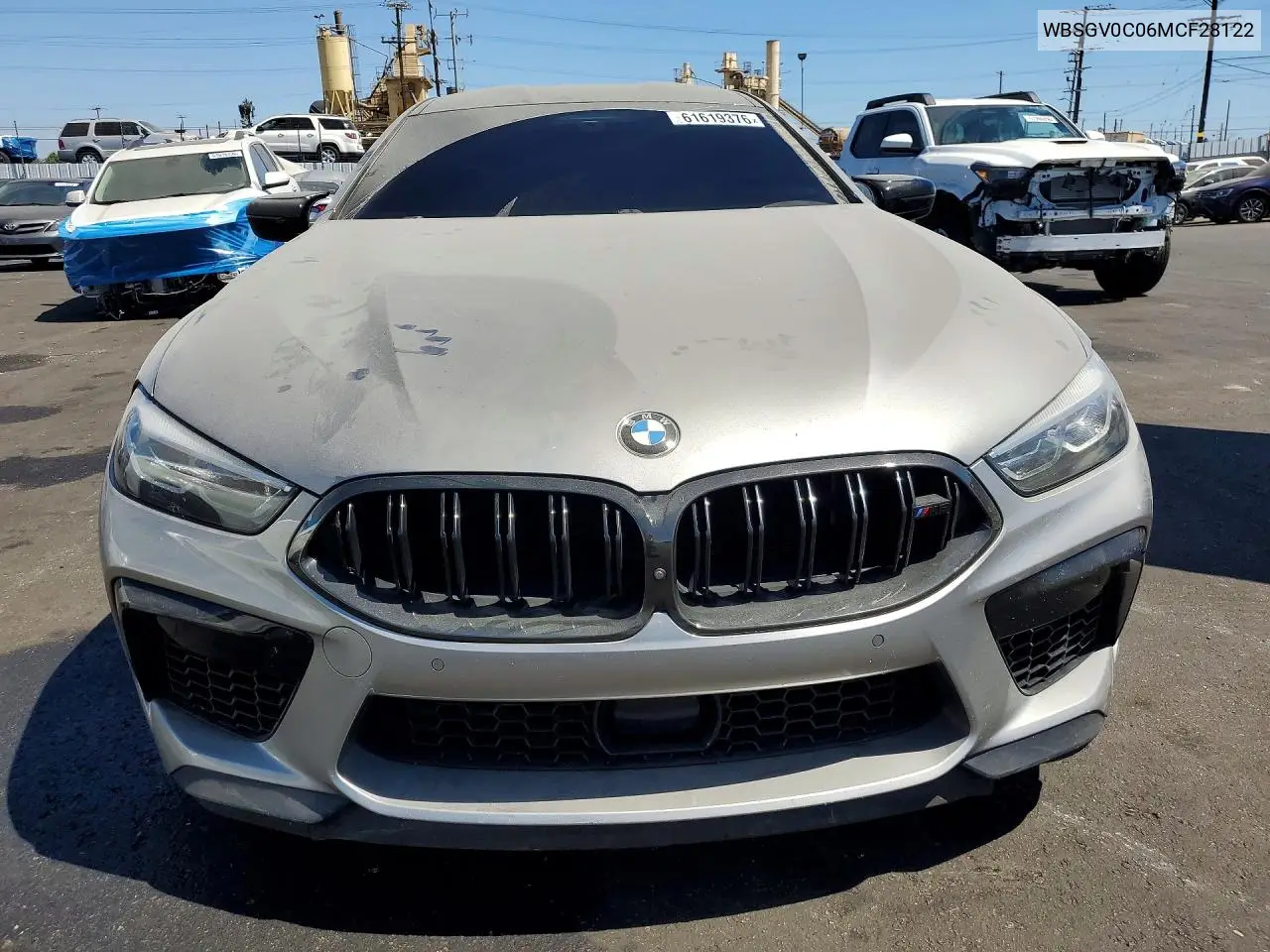 2021 BMW M8 VIN: WBSGV0C06MCF28122 Lot: 61619376