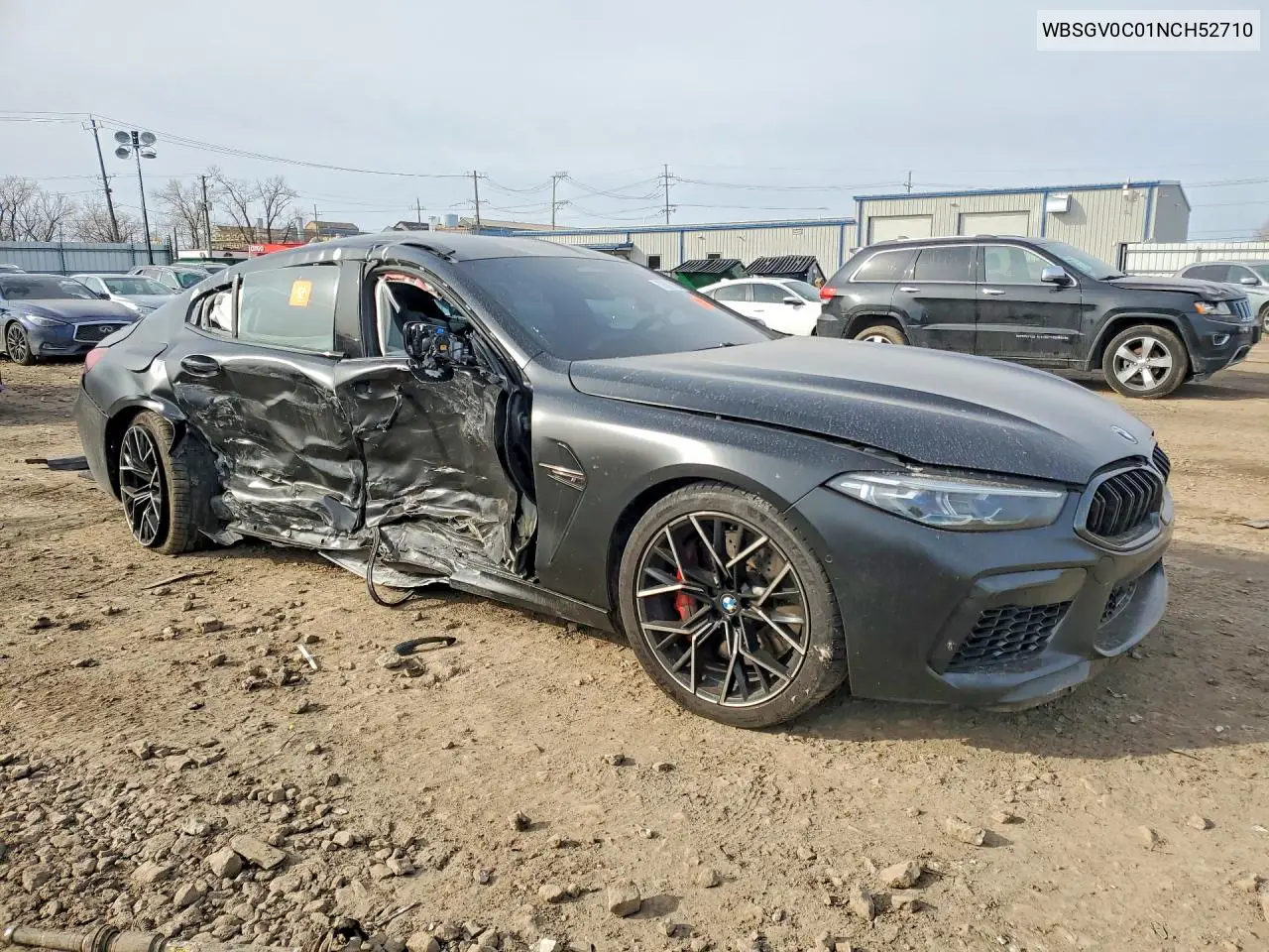 2022 BMW M8 VIN: WBSGV0C01NCH52710 Lot: 47619386