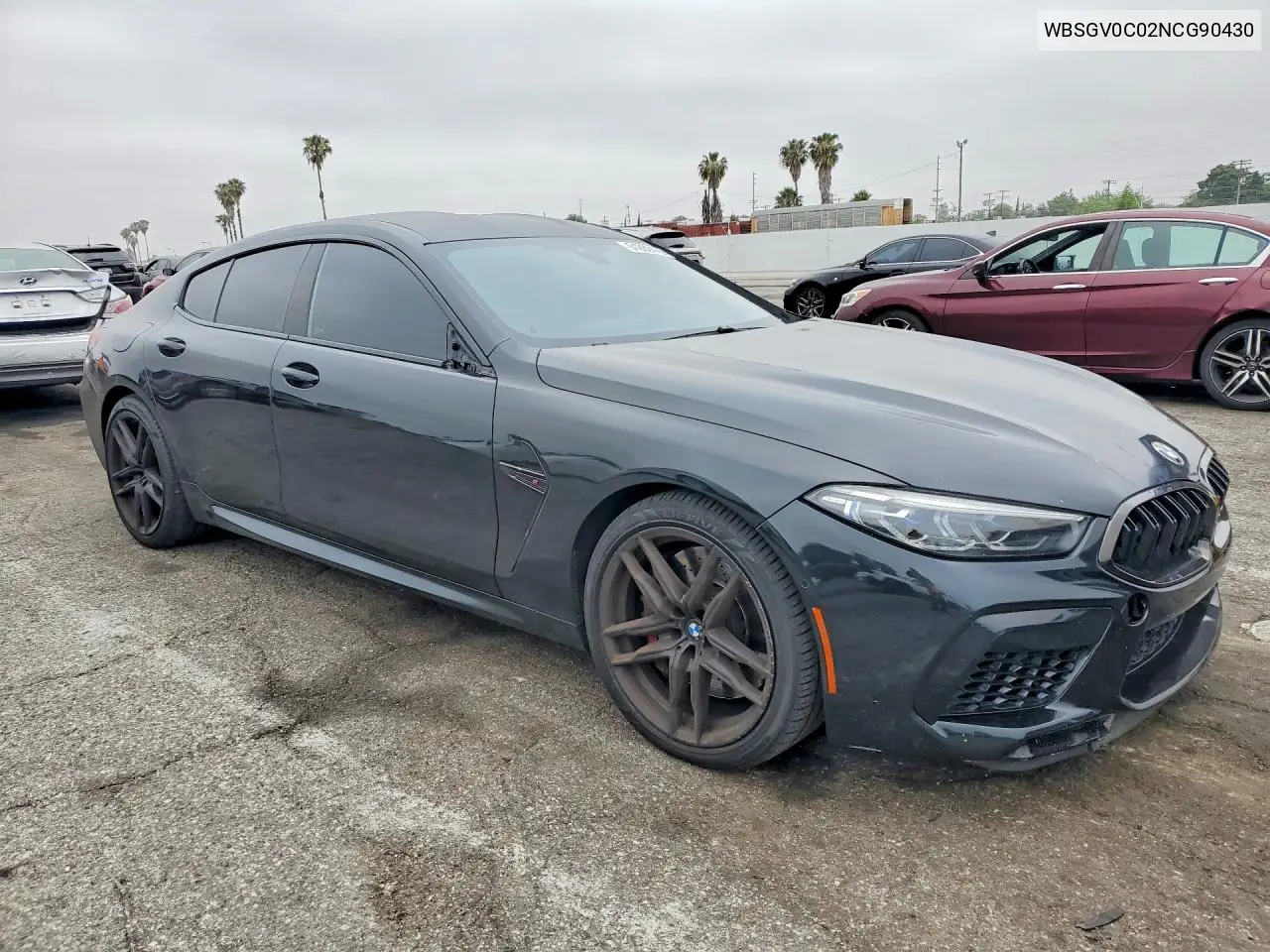 2022 BMW M8 VIN: WBSGV0C02NCG90430 Lot: 51882476