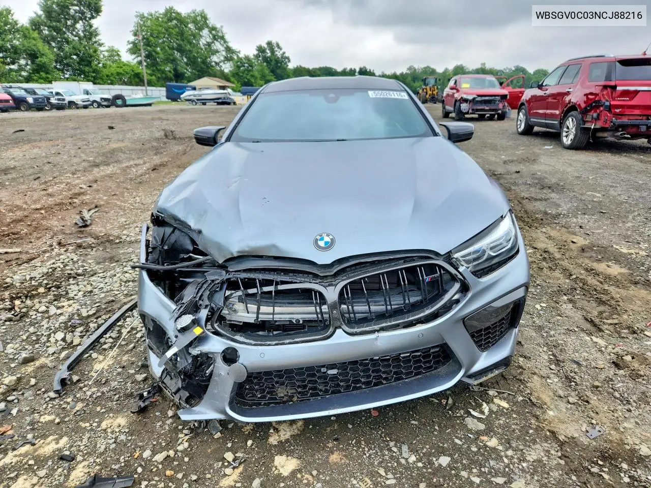 2022 BMW M8 VIN: WBSGV0C03NCJ88216 Lot: 55026116