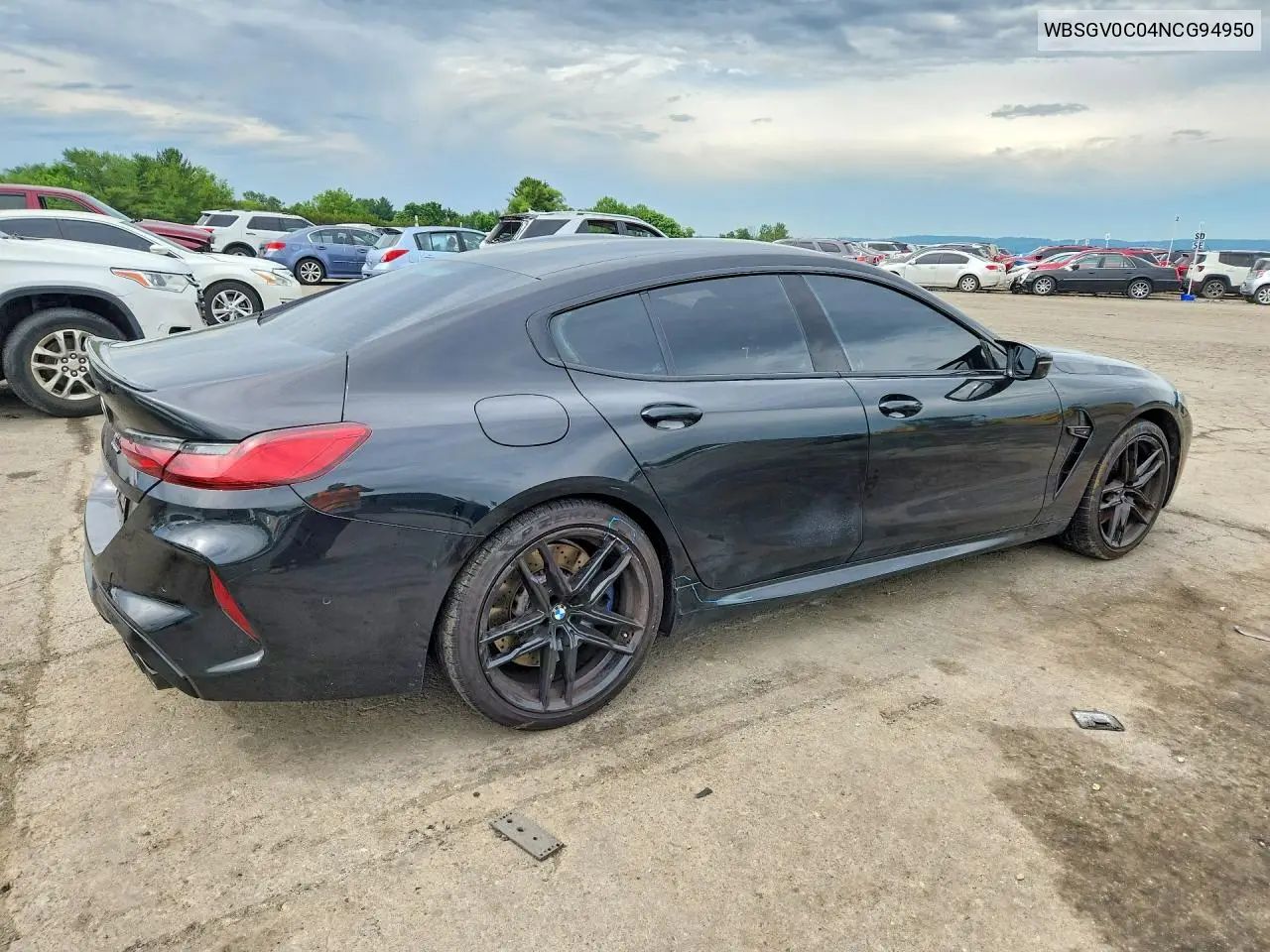 2022 BMW M8 VIN: WBSGV0C04NCG94950 Lot: 57347256