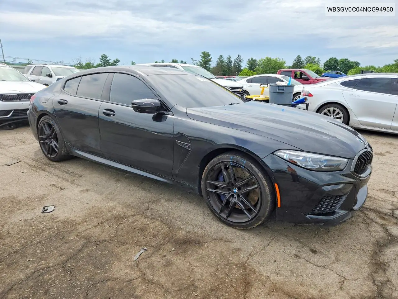 2022 BMW M8 VIN: WBSGV0C04NCG94950 Lot: 57347256