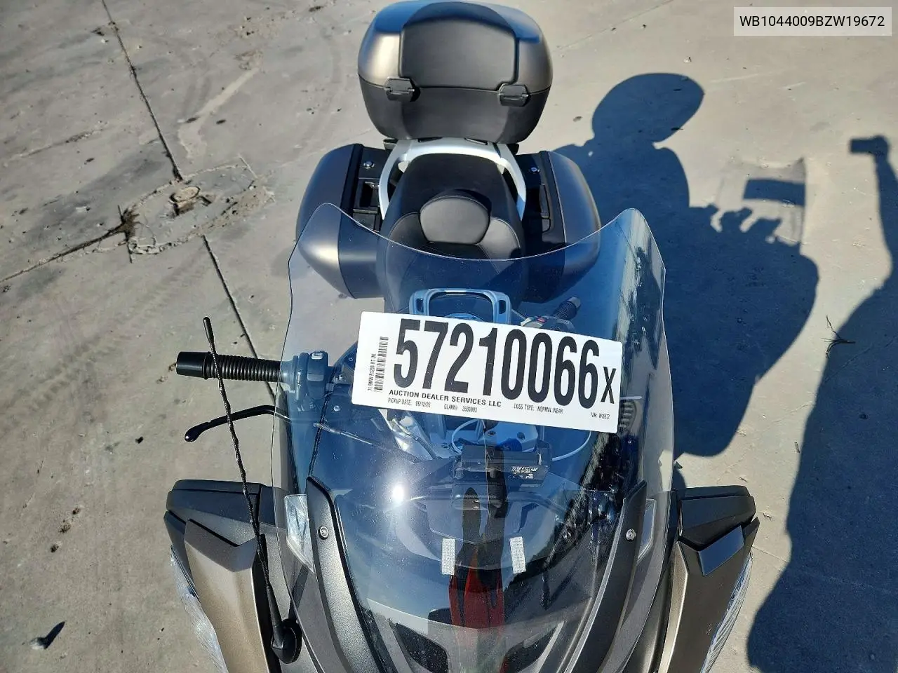 2011 BMW R1200 Rt VIN: WB1044009BZW19672 Lot: 57210066