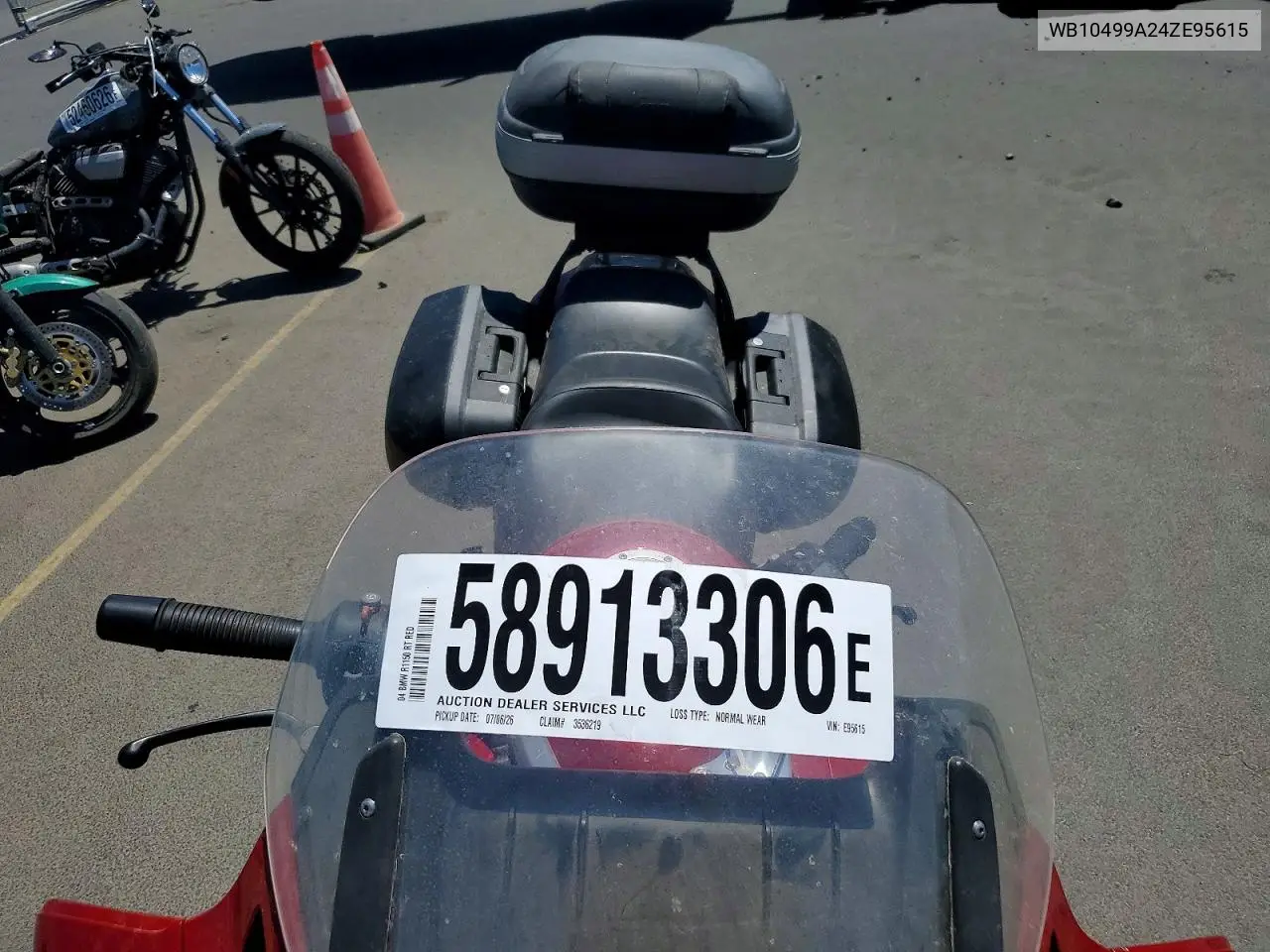 2004 BMW R1150 Rt VIN: WB10499A24ZE95615 Lot: 58913306