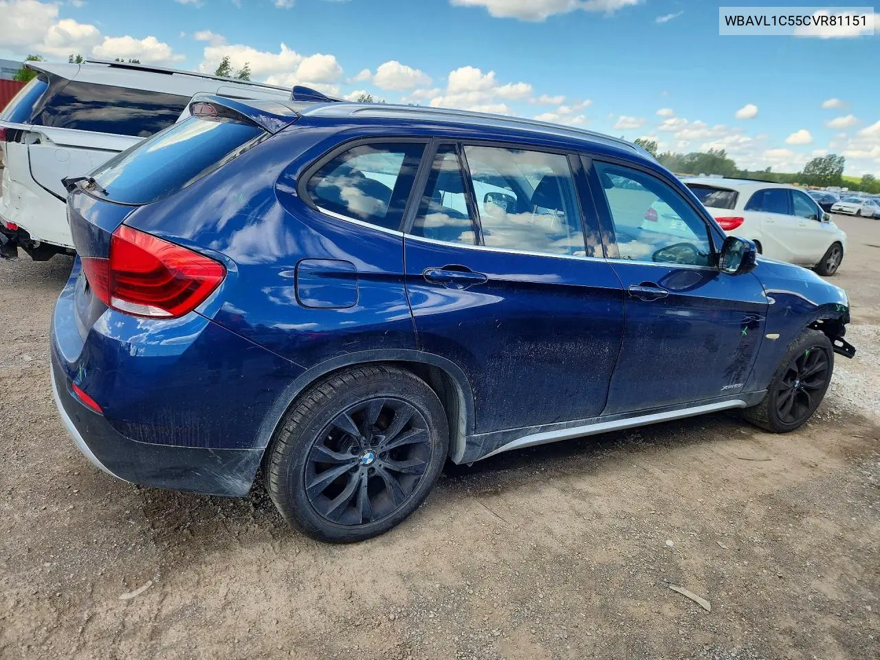 2012 BMW X1 xDrive28I VIN: WBAVL1C55CVR81151 Lot: 57484736