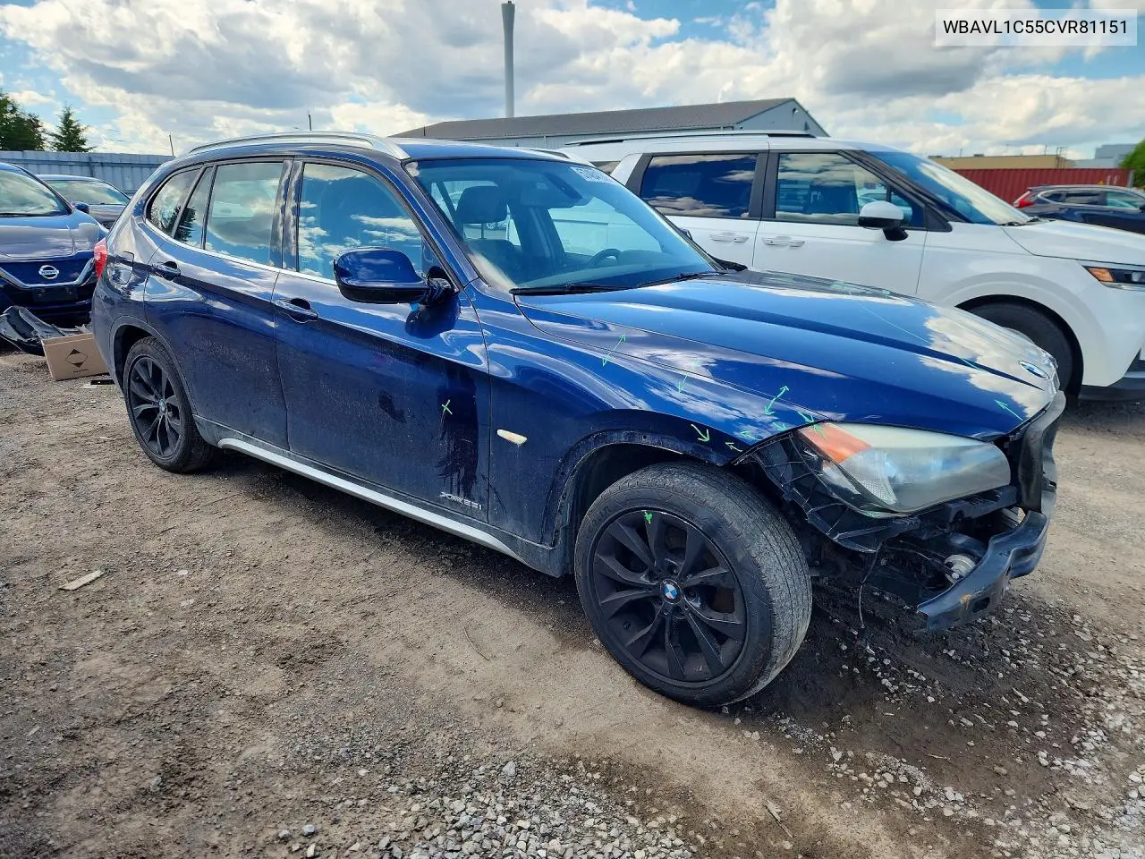 2012 BMW X1 xDrive28I VIN: WBAVL1C55CVR81151 Lot: 57484736