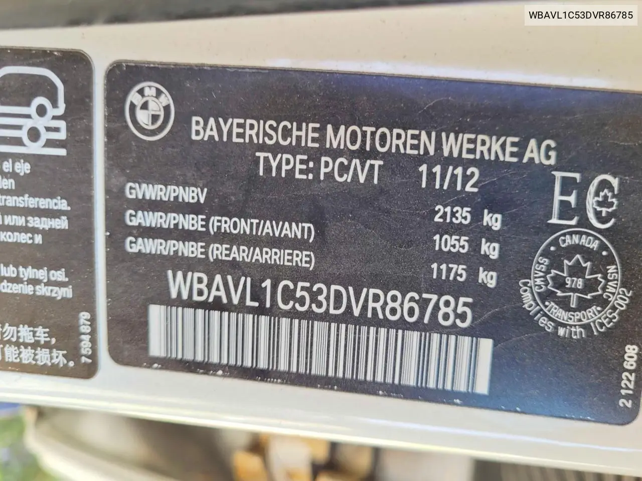 2013 BMW X1 xDrive28I VIN: WBAVL1C53DVR86785 Lot: 55035246