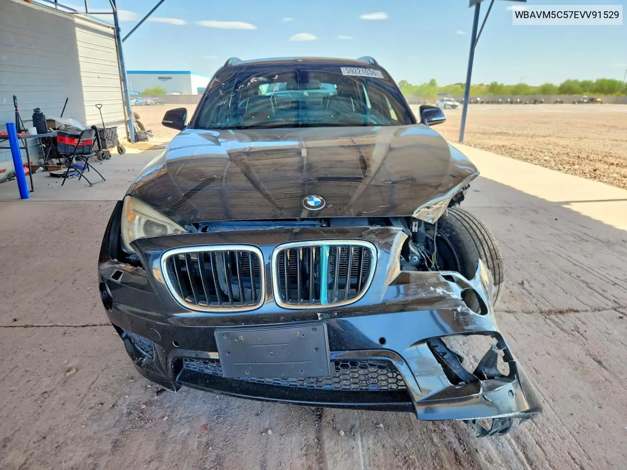 2014 BMW X1 xDrive35I VIN: WBAVM5C57EVV91529 Lot: 59221036