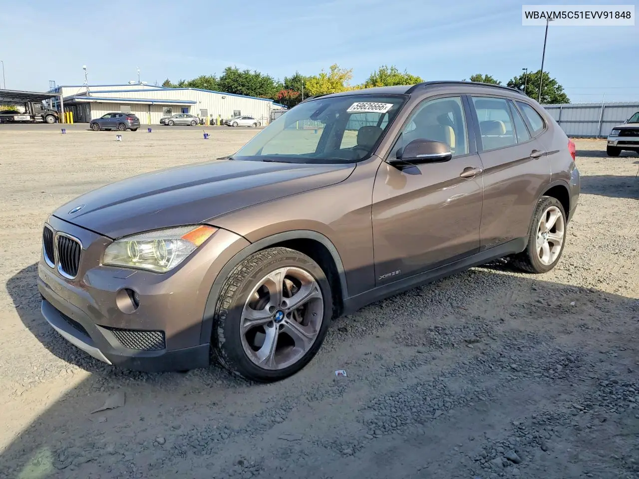 2014 BMW X1 xDrive35I VIN: WBAVM5C51EVV91848 Lot: 59626666