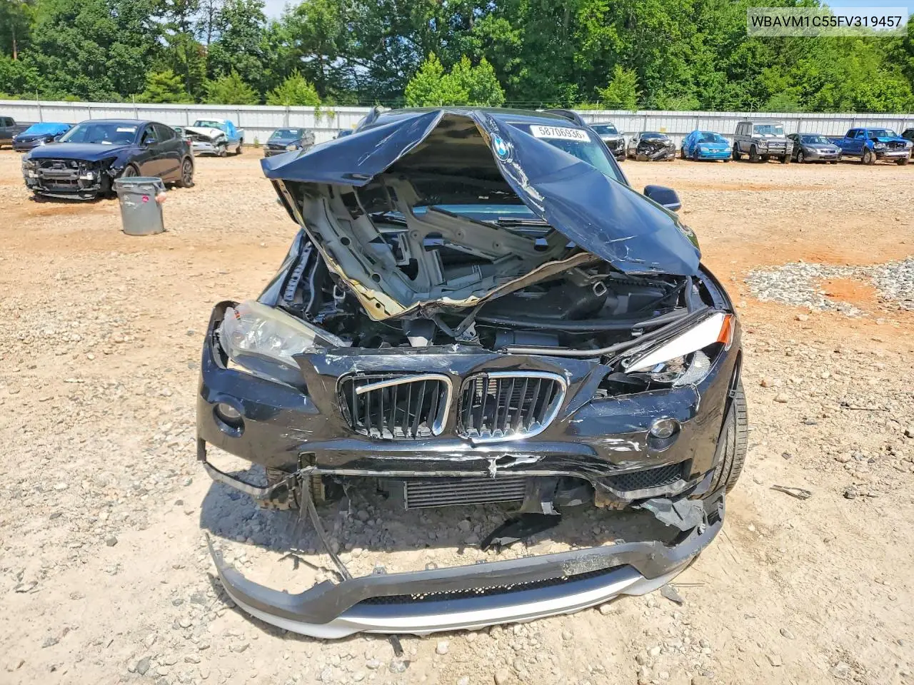 2015 BMW X1 Sdrive28I VIN: WBAVM1C55FV319457 Lot: 58706936