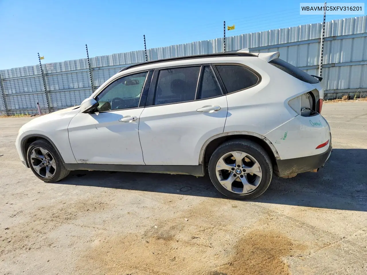 2015 BMW X1 Sdrive28I VIN: WBAVM1C5XFV316201 Lot: 60852076
