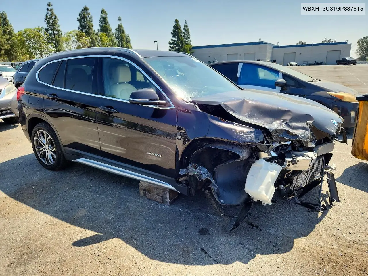 2016 BMW X1 xDrive28I VIN: WBXHT3C31GP887615 Lot: 58577076