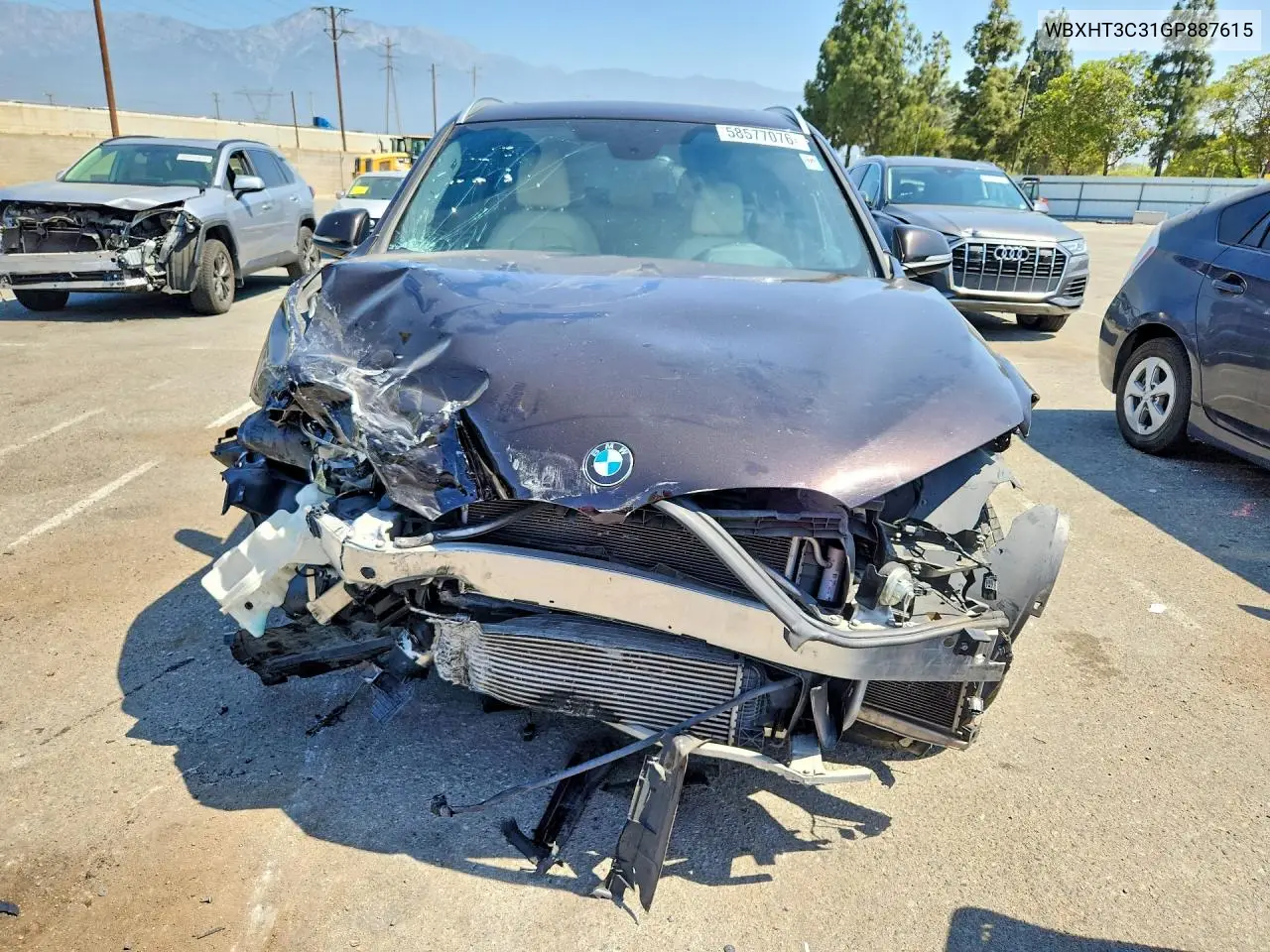 2016 BMW X1 xDrive28I VIN: WBXHT3C31GP887615 Lot: 58577076