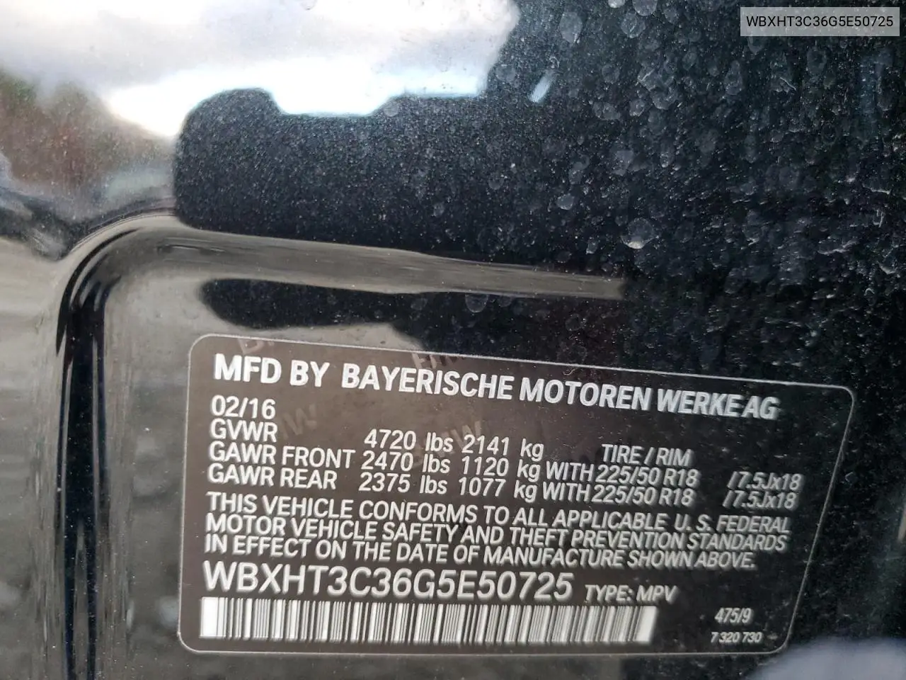WBXHT3C36G5E50725 2016 BMW X1 xDrive28I
