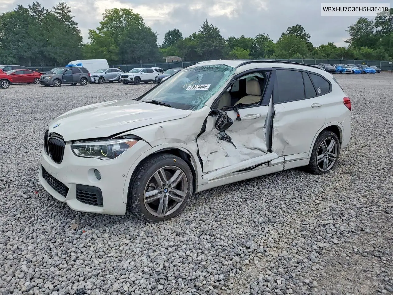 2017 BMW X1 Sdrive28I VIN: WBXHU7C36H5H36418 Lot: 59374646