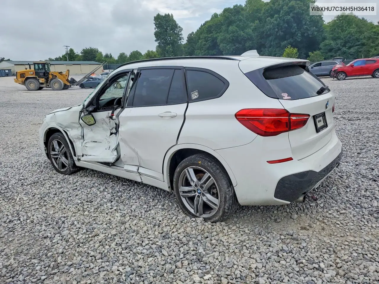 2017 BMW X1 Sdrive28I VIN: WBXHU7C36H5H36418 Lot: 59374646