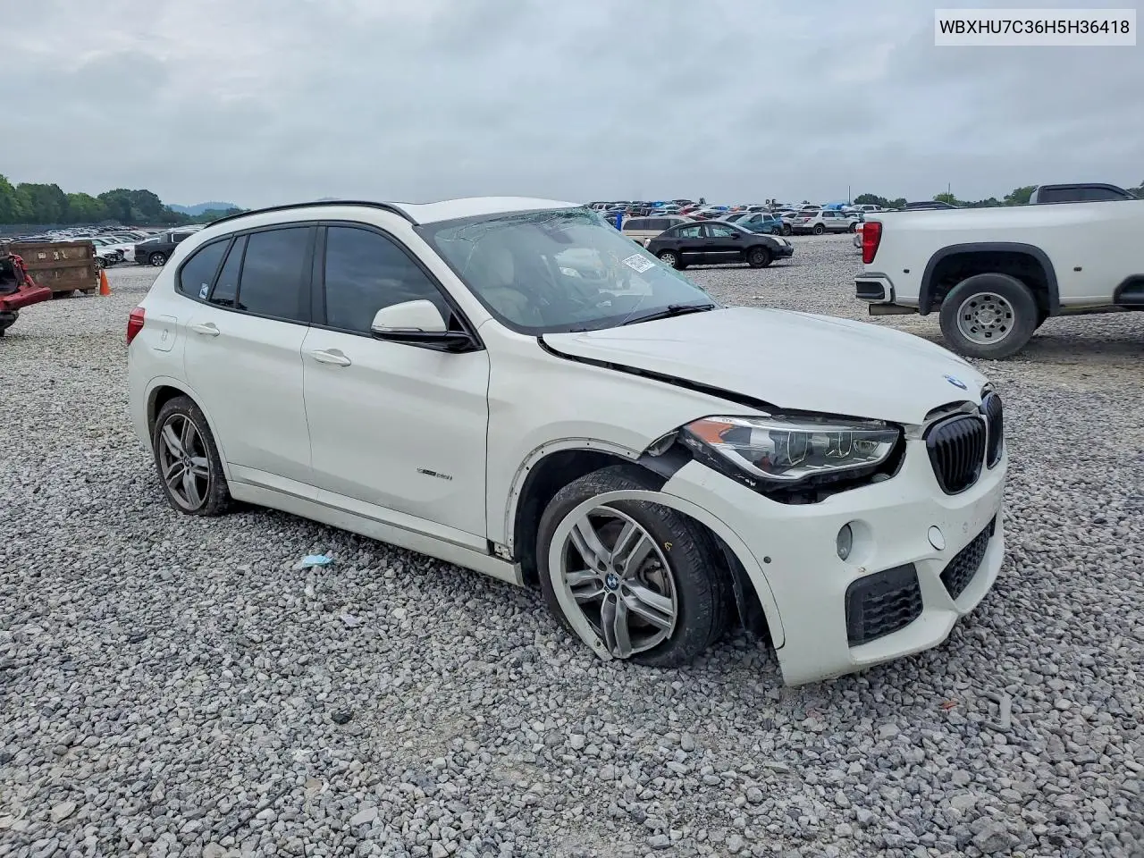 2017 BMW X1 Sdrive28I VIN: WBXHU7C36H5H36418 Lot: 59374646