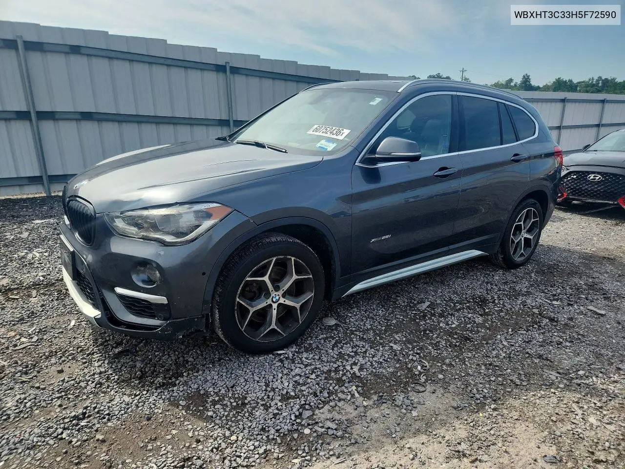 2017 BMW X1 xDrive28I VIN: WBXHT3C33H5F72590 Lot: 60752436