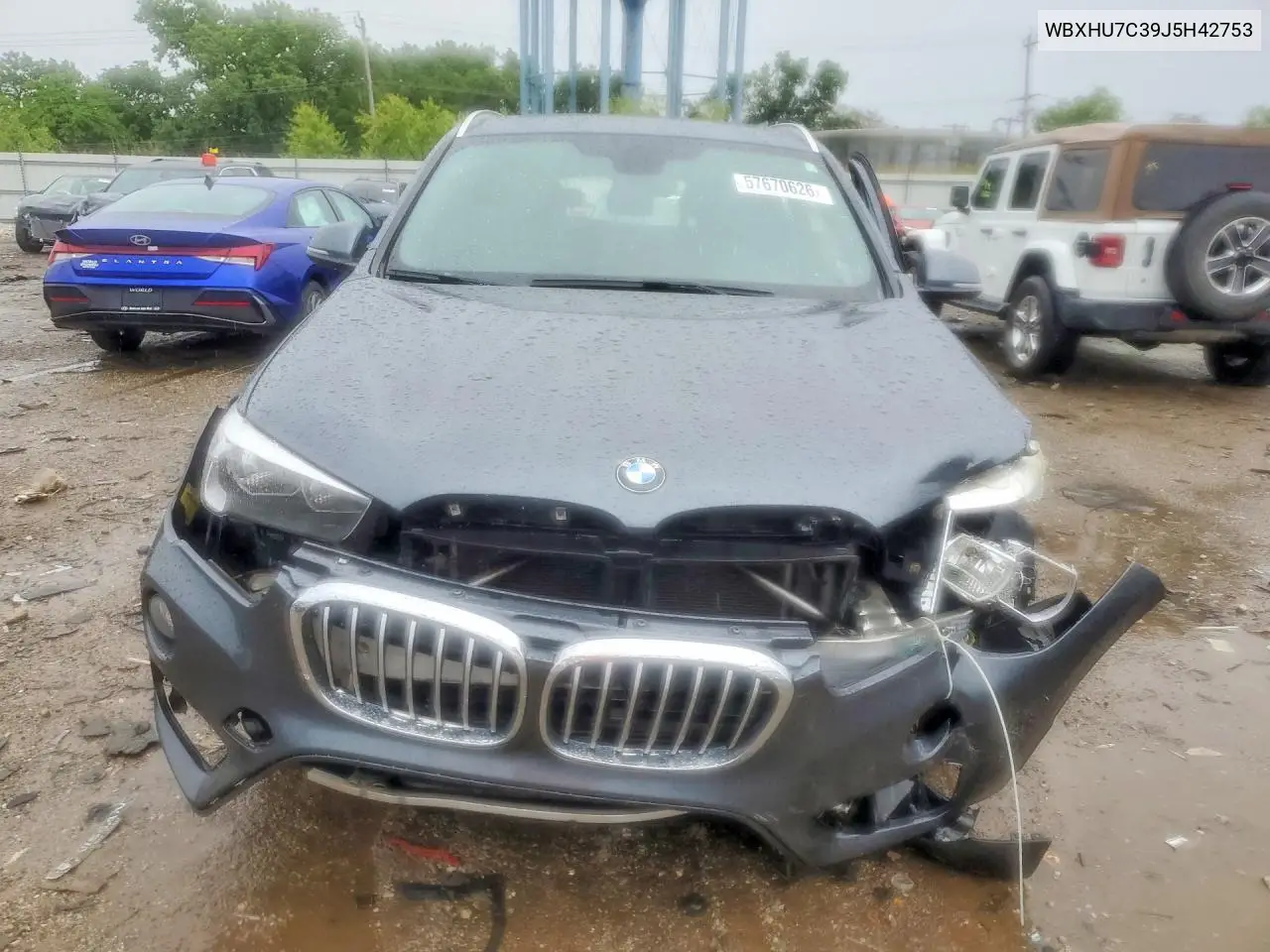 2018 BMW X1 Sdrive28I VIN: WBXHU7C39J5H42753 Lot: 57670626