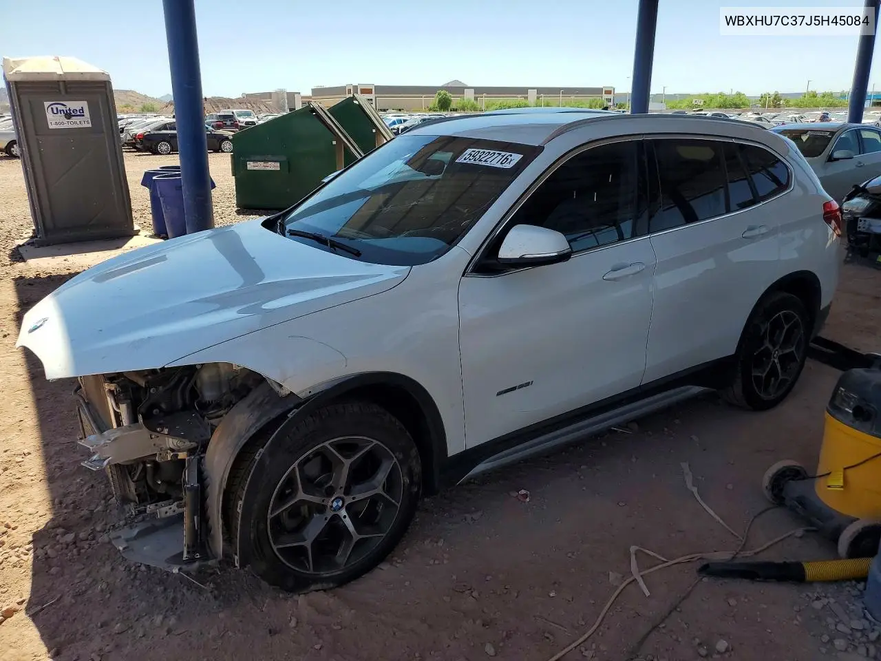 2018 BMW X1 Sdrive28I VIN: WBXHU7C37J5H45084 Lot: 59322716