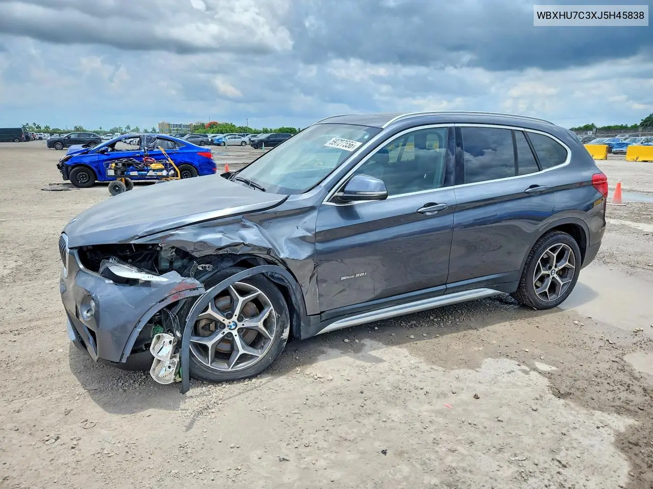 2018 BMW X1 Sdrive28I VIN: WBXHU7C3XJ5H45838 Lot: 59727556