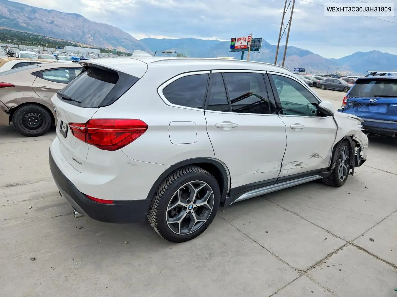 2018 BMW X1 xDrive28I VIN: WBXHT3C30J3H31809 Lot: 61342436