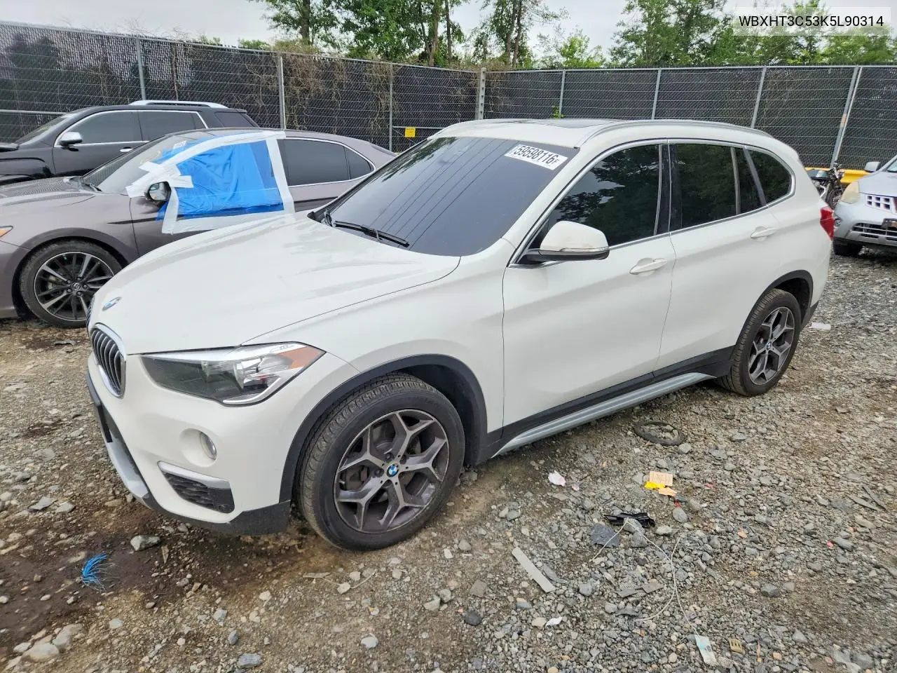 2019 BMW X1 xDrive28I VIN: WBXHT3C53K5L90314 Lot: 59598116