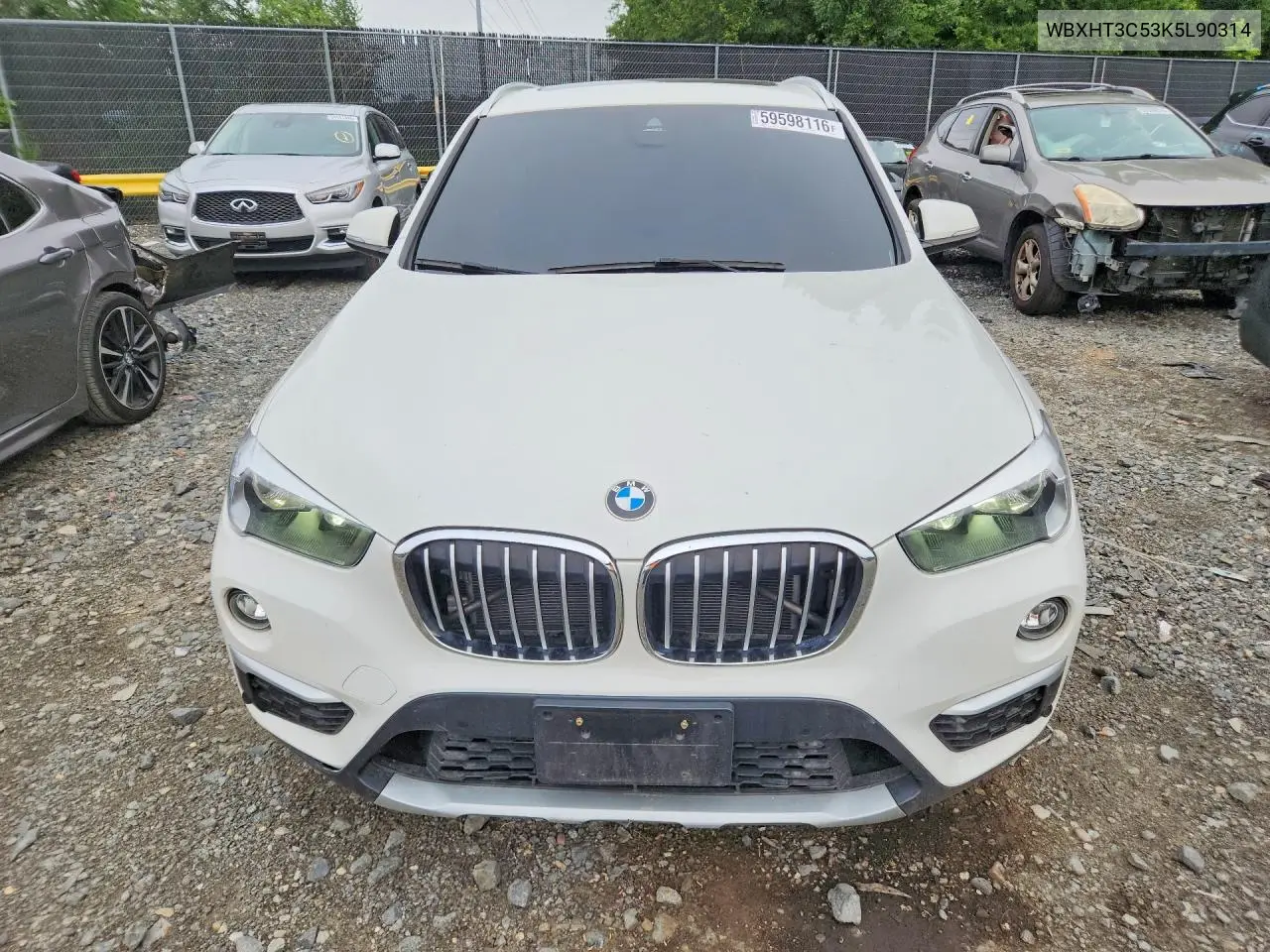 2019 BMW X1 xDrive28I VIN: WBXHT3C53K5L90314 Lot: 59598116