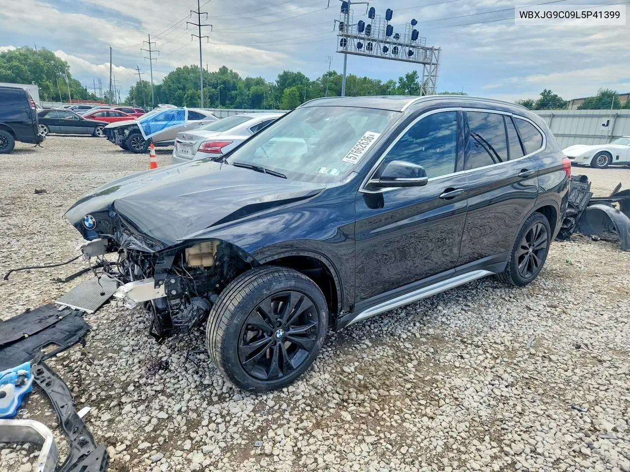 2020 BMW X1 xDrive28I VIN: WBXJG9C09L5P41399 Lot: 57662636
