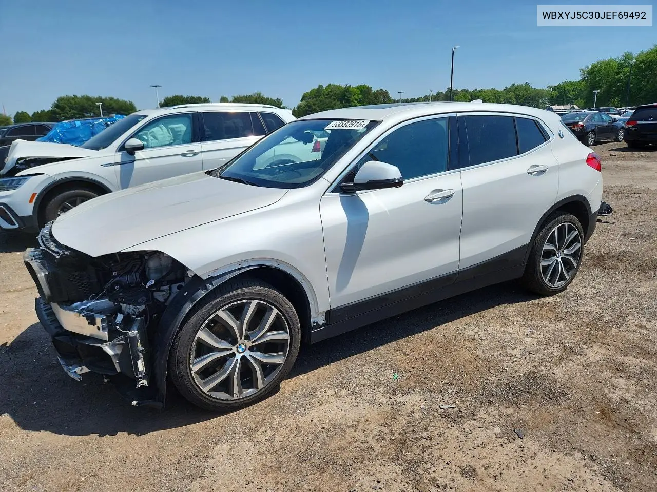 2018 BMW X2 xDrive28I VIN: WBXYJ5C30JEF69492 Lot: 53583916