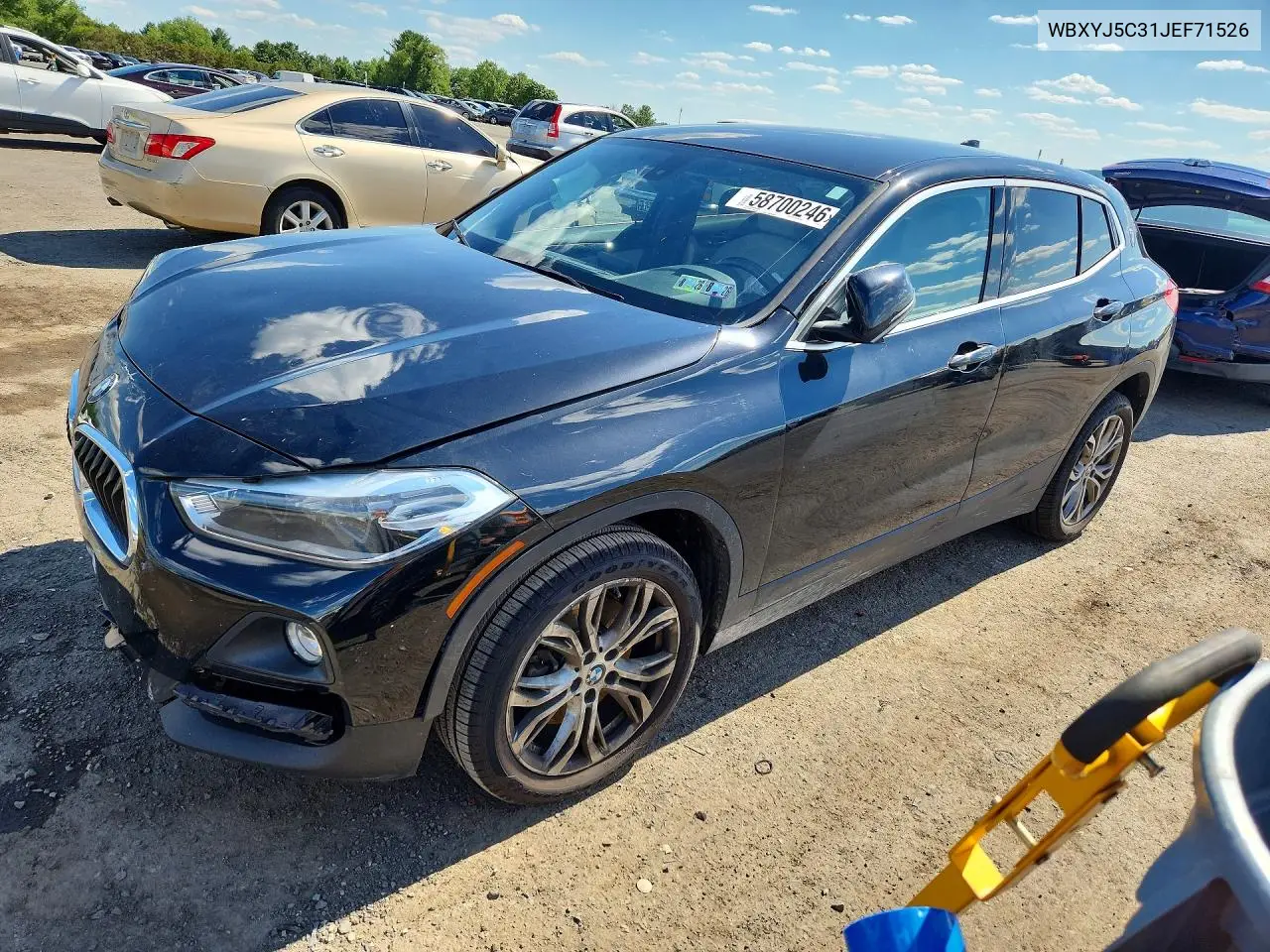 2018 BMW X2 xDrive28I VIN: WBXYJ5C31JEF71526 Lot: 58700246