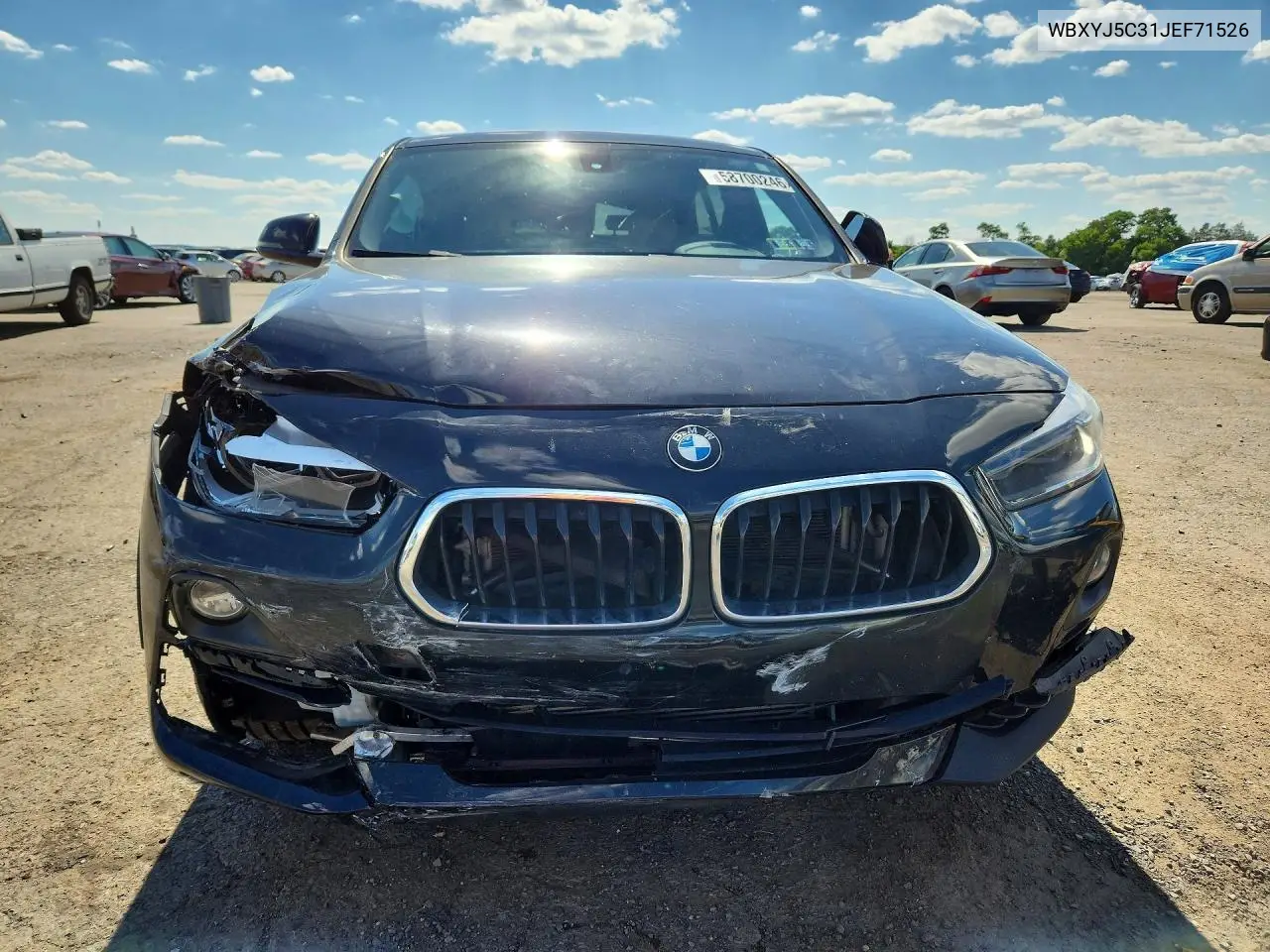 2018 BMW X2 xDrive28I VIN: WBXYJ5C31JEF71526 Lot: 58700246