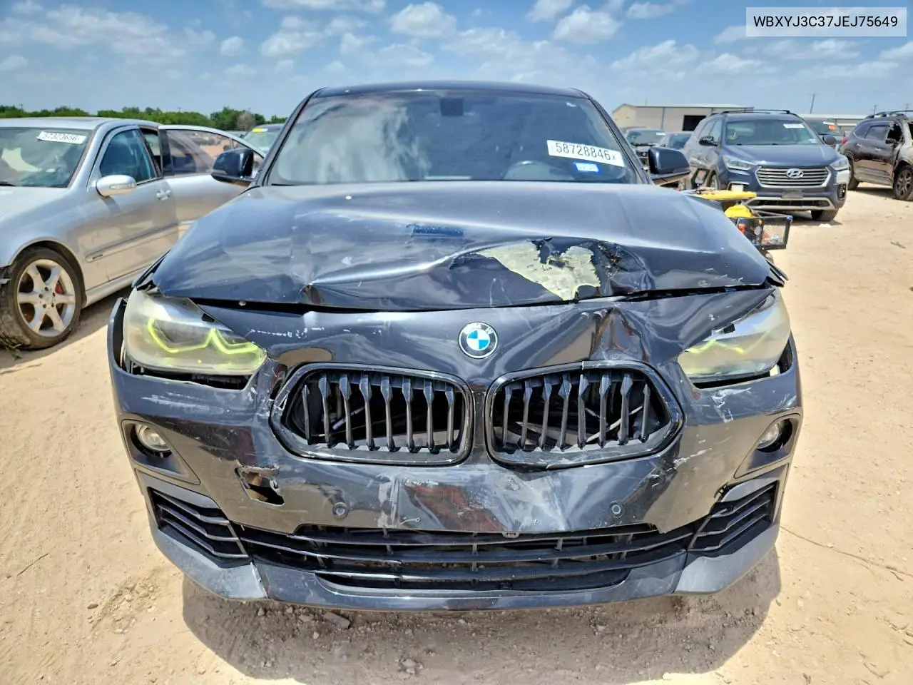 2018 BMW X2 Sdrive28I VIN: WBXYJ3C37JEJ75649 Lot: 58728846