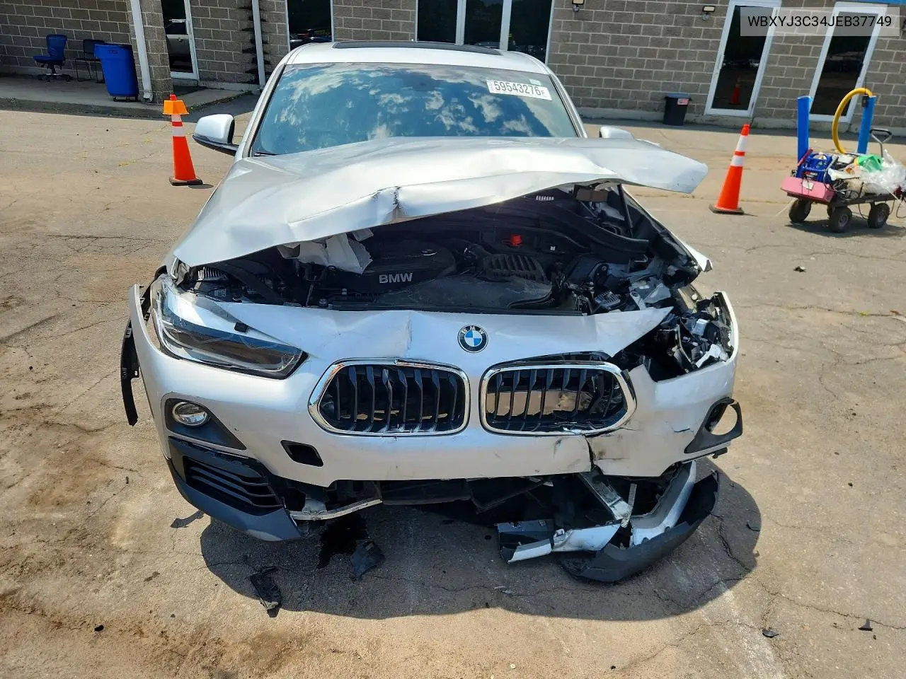 2018 BMW X2 Sdrive28I VIN: WBXYJ3C34JEB37749 Lot: 59543276