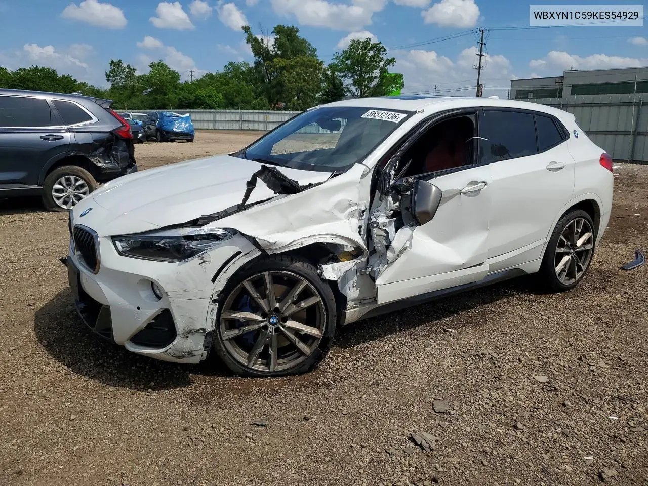2019 BMW X2 M35I VIN: WBXYN1C59KES54929 Lot: 56512136