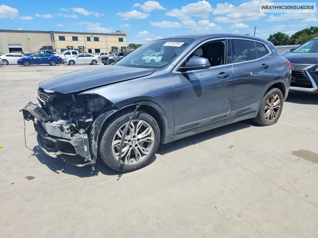 2022 BMW X2 Sdrive28I VIN: WBXYH9C00N5U40308 Lot: 60152656