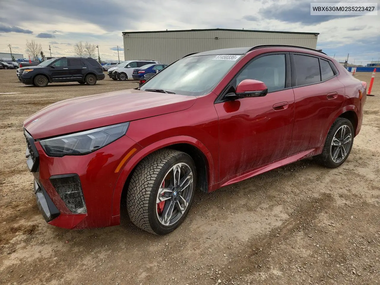 2025 BMW X2 xDrive28I VIN: WBX63GM02S5223427 Lot: 51450336